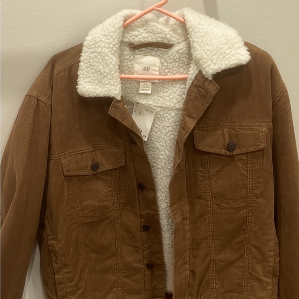 H&M Corduroy Sherpa Jacket- BRAND NEW with TAGS